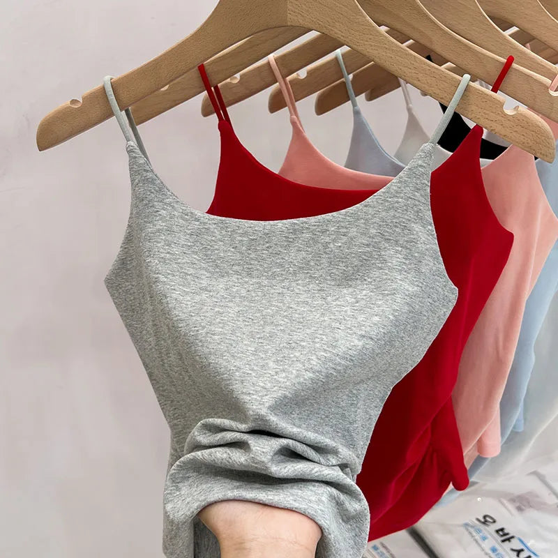2026 Summer New Slim Fit Waist Sleeveless Sexy Crop Top Women'S Tank Top Backless Cotton Camisole Solid Color Versatile