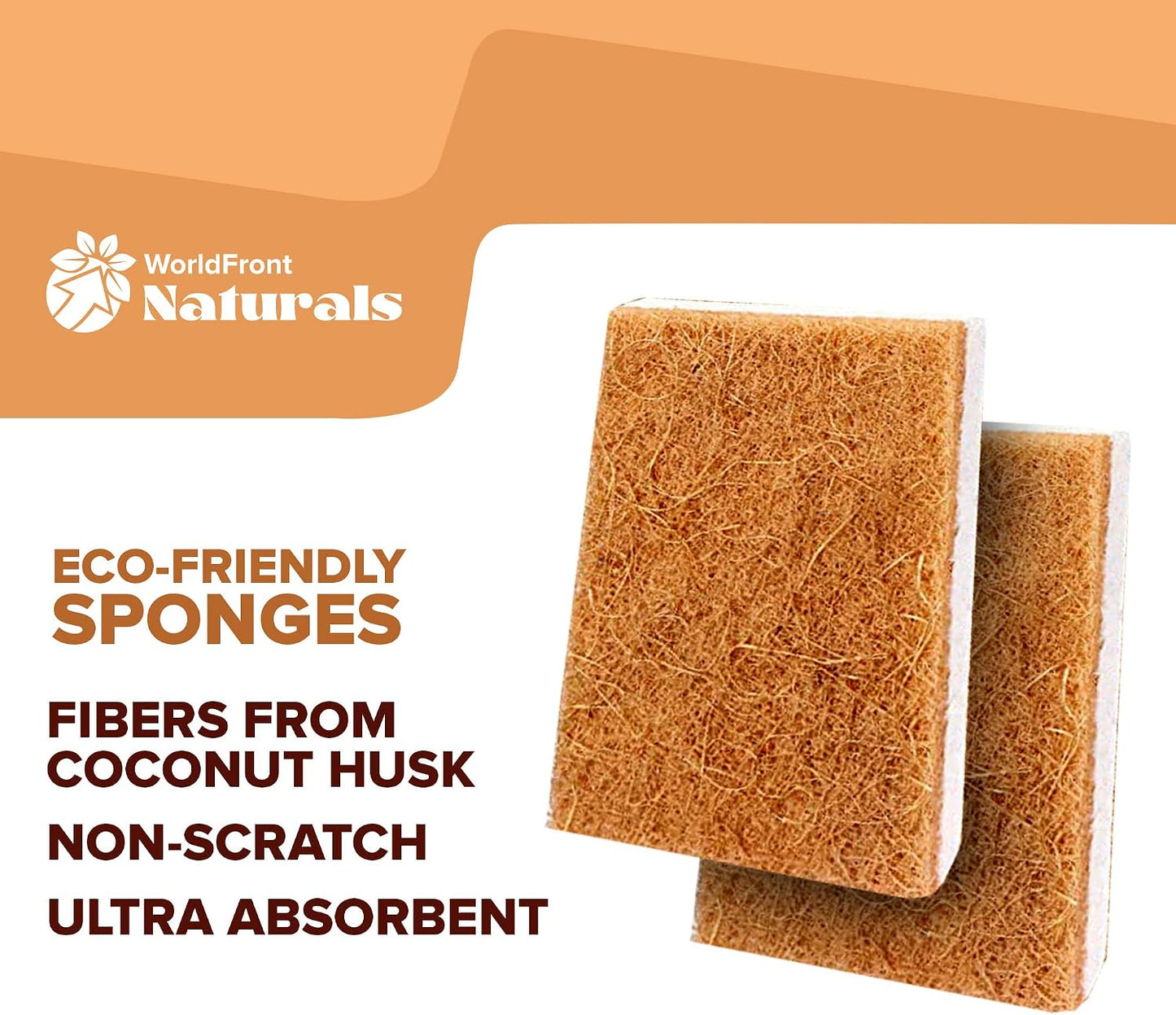 Naturals 6 PCS Eco-Friendly Kitchen Loofah Sponges