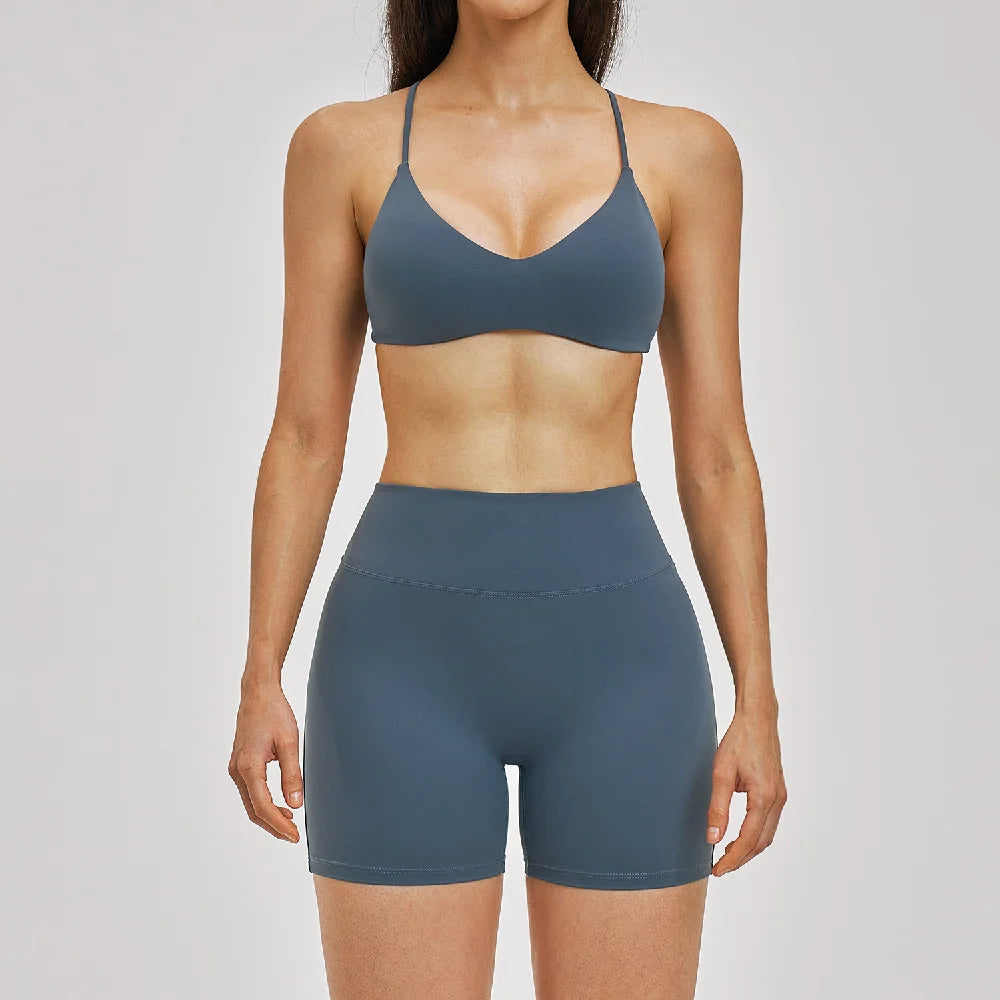 Yoga Set 2PCS Women'S Clothes Sports Outfits Fitness Tracksuit Gym Shockproof Workout Clothing Female Fitness Suit Athletic Wear