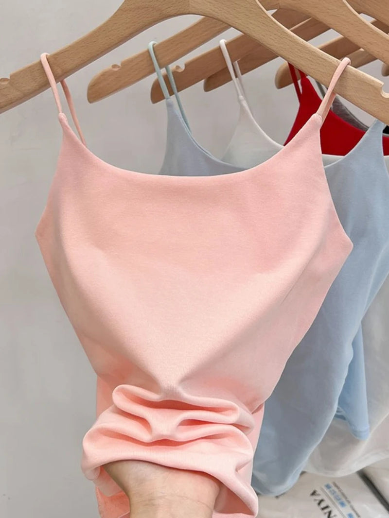 2026 Summer New Slim Fit Waist Sleeveless Sexy Crop Top Women'S Tank Top Backless Cotton Camisole Solid Color Versatile