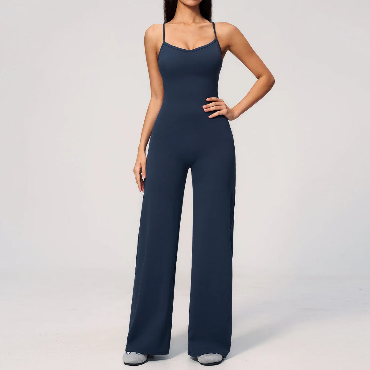 Seamless Jumpsuit Gym Set Women Yoga Suit Back Cross Flared Pant Rompers Women'S Sexy Sports One-Piece Fitness Workout Bodysuits