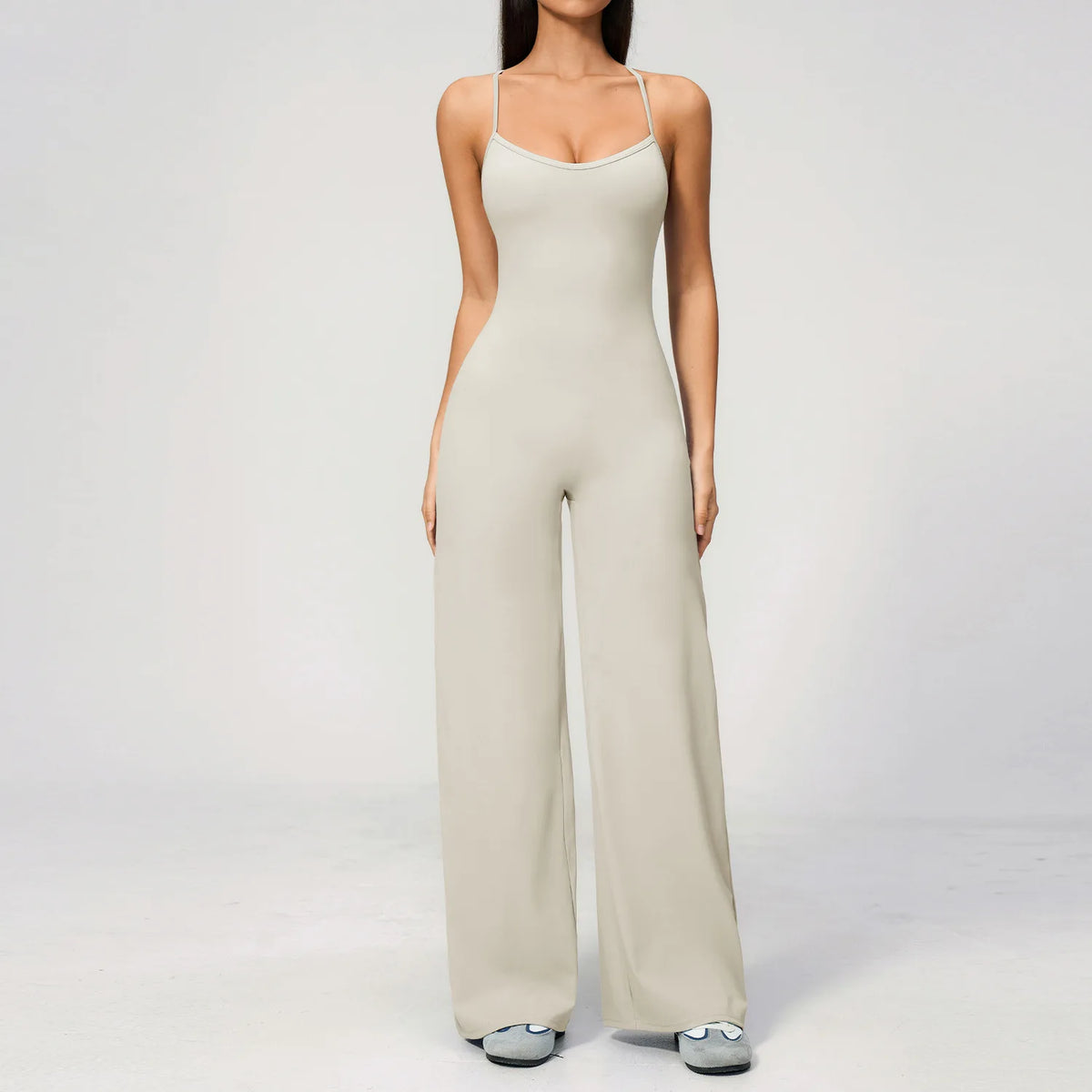 Seamless Jumpsuit Gym Set Women Yoga Suit Back Cross Flared Pant Rompers Women'S Sexy Sports One-Piece Fitness Workout Bodysuits