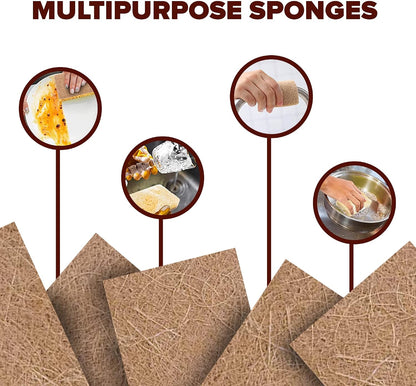 Naturals 6 PCS Eco-Friendly Kitchen Loofah Sponges