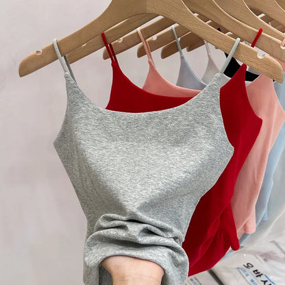 2026 Summer New Slim Fit Waist Sleeveless Sexy Crop Top Women'S Tank Top Backless Cotton Camisole Solid Color Versatile