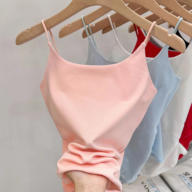 2026 Summer New Slim Fit Waist Sleeveless Sexy Crop Top Women'S Tank Top Backless Cotton Camisole Solid Color Versatile