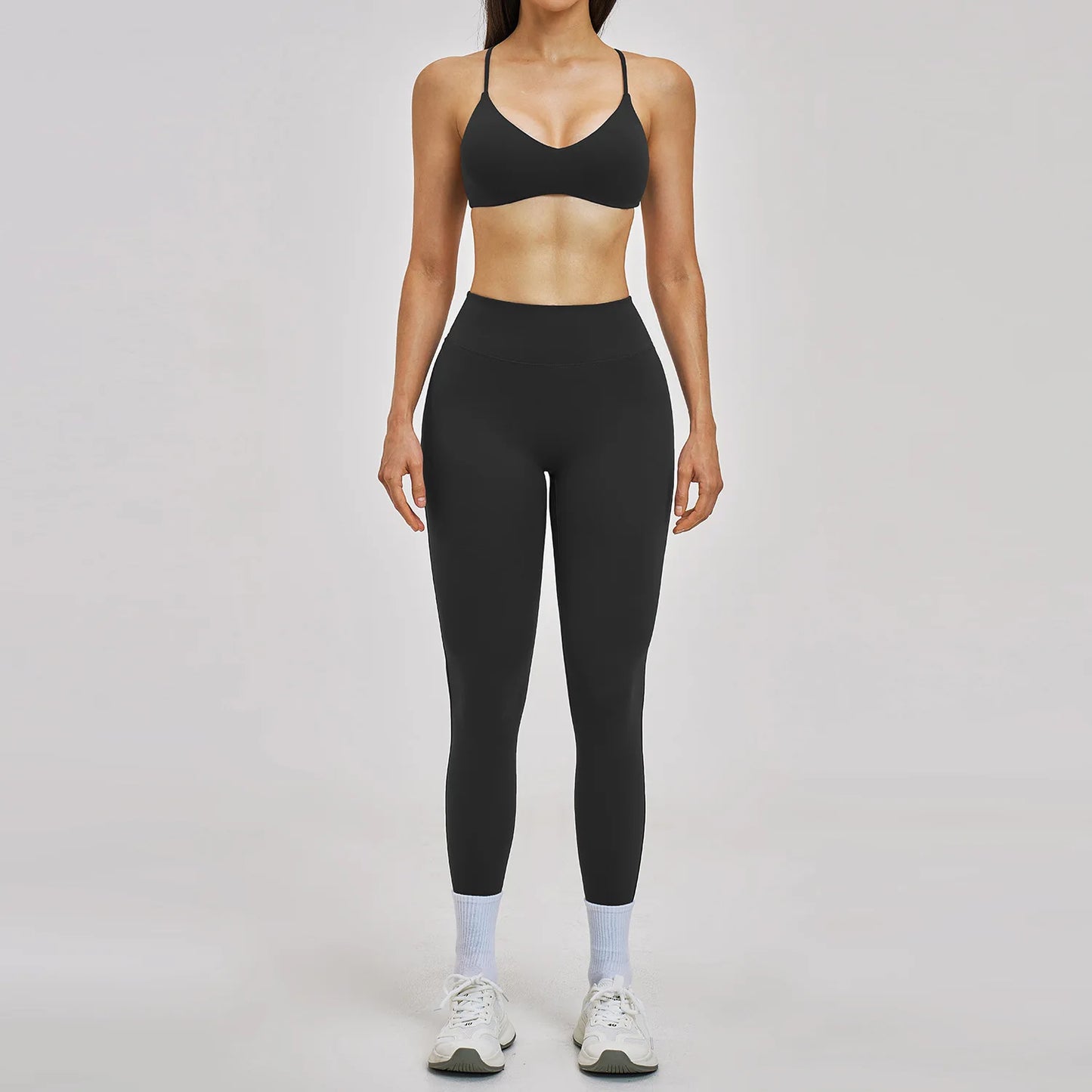 Yoga Set 2PCS Women'S Clothes Sports Outfits Fitness Tracksuit Gym Shockproof Workout Clothing Female Fitness Suit Athletic Wear