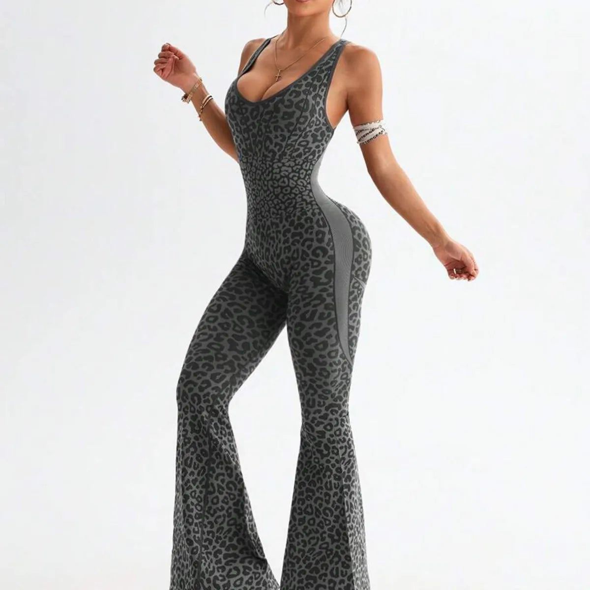 Sexy Back V Jumpsuit Gym Set Women Training Yoga Suit Sportswear Women Sports Jumpsuit Fitness Rompers Stretch Workout Bodysuits