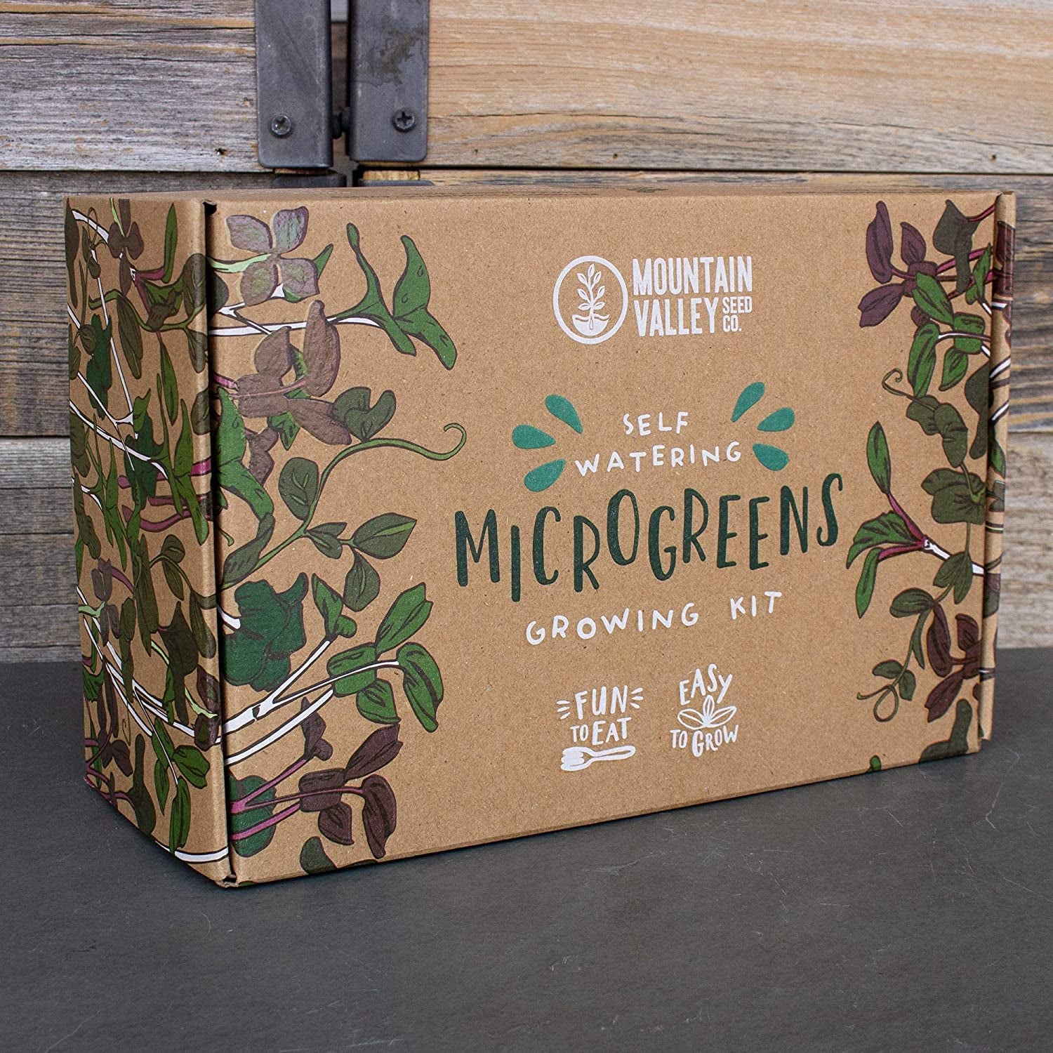 Mountain Valley Seed Co Self Watering Indoor Microgreens Kit - Hydroponic | Microgreens Growing Kit for Broccoli, Rambo Radish, Red Tatsoi, China Rose Radish, Spicy and Basic Salad Mix Seeds for Home