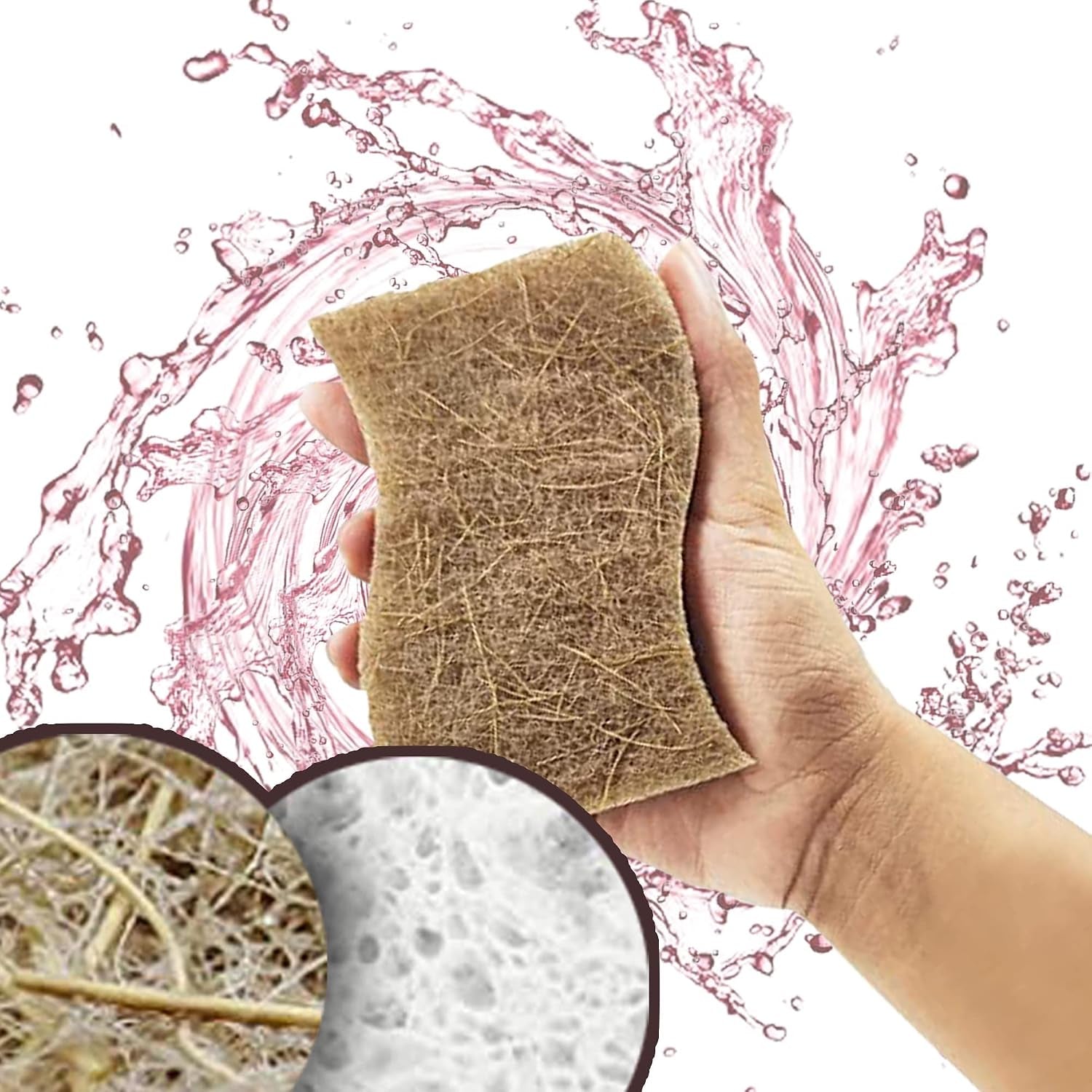 Naturals 6 PCS Eco-Friendly Kitchen Loofah Sponges