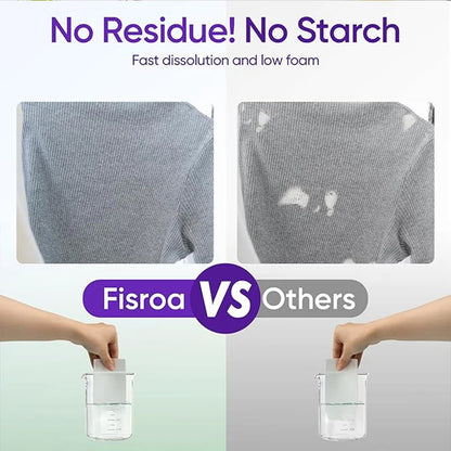 Fragrance Free Laundry Detergent Sheets Travel Eco-Friendly 32 Loads Clothes Washing Detergent Sheets Plastic-Free Washer Strips