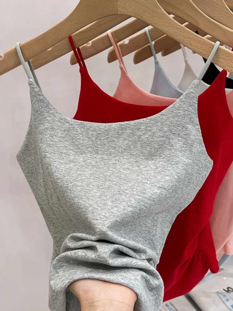 2026 Summer New Slim Fit Waist Sleeveless Sexy Crop Top Women'S Tank Top Backless Cotton Camisole Solid Color Versatile