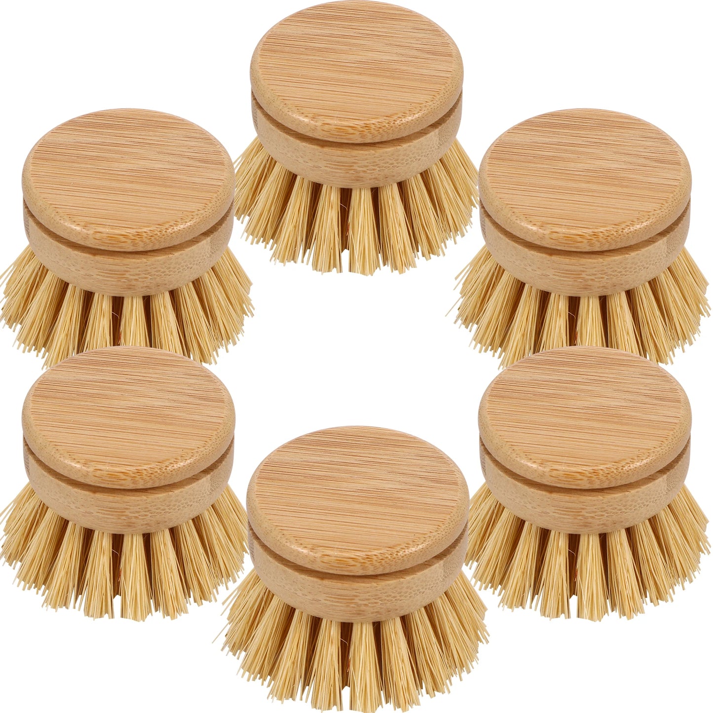 Wooden Dish Brush with Natural Sisal and Coconut Durable Portable Kitchen Cleaning Brush Eco Friendly Zero Waste