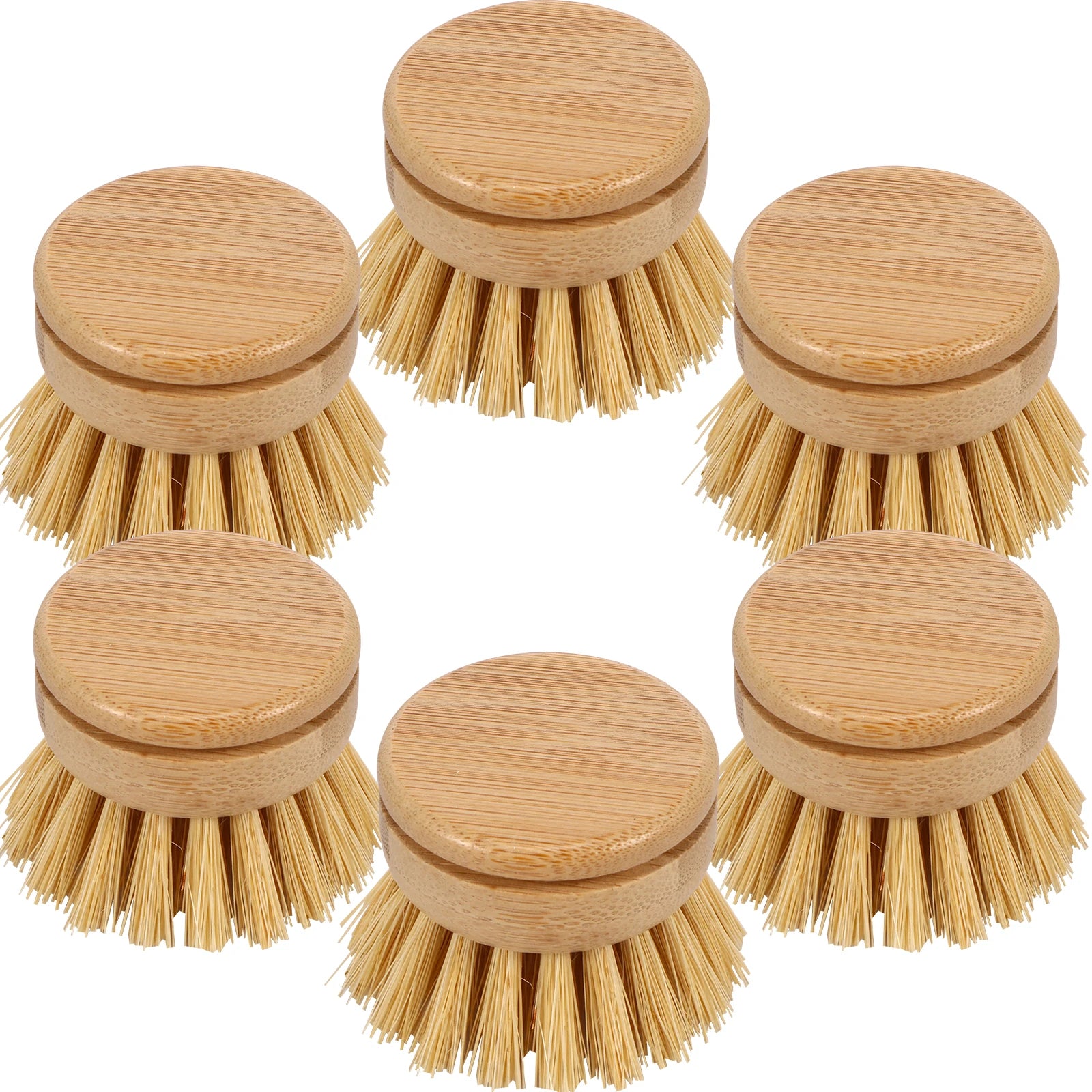 Wooden Dish Brush with Natural Sisal and Coconut Durable Portable Kitchen Cleaning Brush Eco Friendly Zero Waste